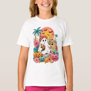 Tropischer Halloween-Geist T-Shirt