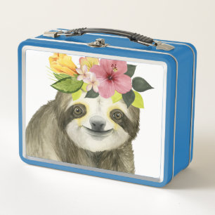 Tropischer Halo  Sweet Sloth Metall Brotdose