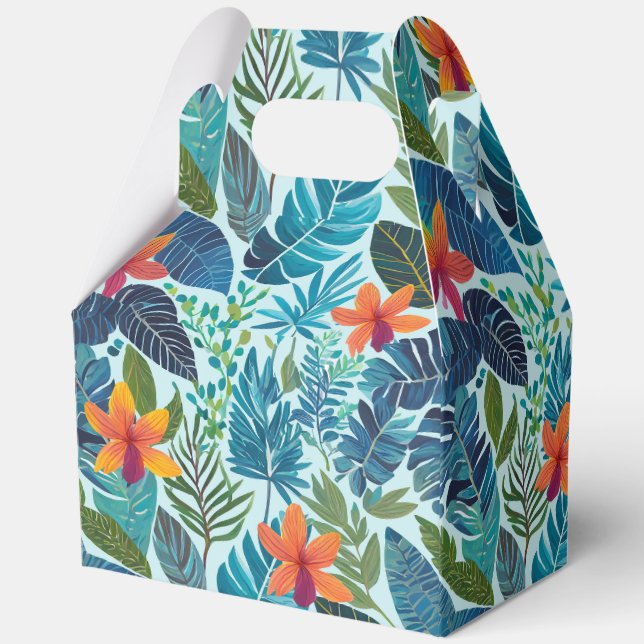 Tropischer hawaiianischer Ausdruck Geschenkschachtel (Rückseite)