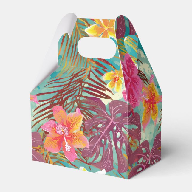 Tropischer hawaiianischer Ausdruck Geschenkschachtel (Vorderseite)
