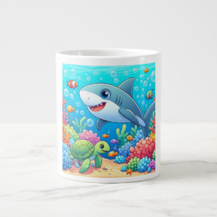 Tropischer/hawaiianischer farbenfroher Unterwasser Jumbo-Tasse