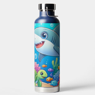 Tropischer/Hawaiianischer farbenfroher Unterwasser Trinkflasche