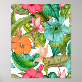 Tropischer hawaiianischer Hibiskus Poster