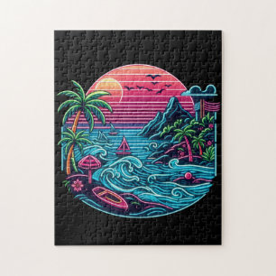 Tropischer/Hawaiianischer Neonstrand