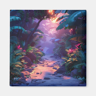 Tropischer hawaiianischer Wanderweg Magnet