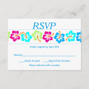 Tropischer Hibisken - RSVP-Karte RSVP Karte