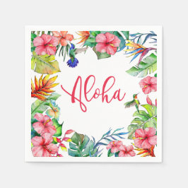 Tropischer Hibiskus Aloha Hawaiian Party Serviette