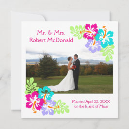 Tropischer Hibiskus - Ankündigung einer Hochzeit