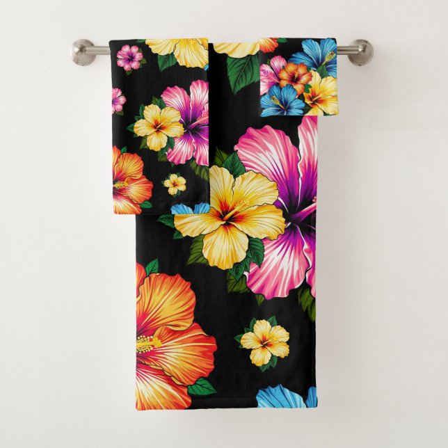 Tropischer Hibiskus Badhandtuch Set (Insitu)