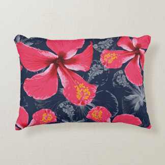 Tropischer Hibiskus Blume Sommerdesign Dekokissen