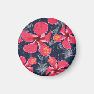 Tropischer Hibiskus Blume Sommerdesign Magnet