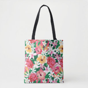 Tropischer Hibiskus-Blumenmuster Tasche