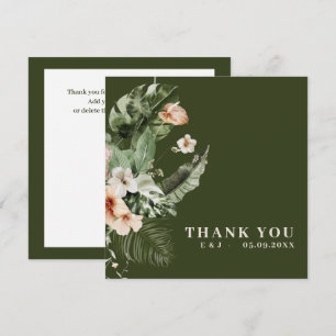 Tropischer Hibiskus boho pastel "Danke schön" Kart Save The Date