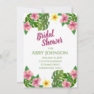 Tropischer Hibiskus Bridal Dusche Einladung
