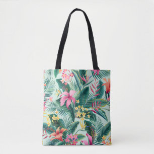 Tropischer Hibiskus: florales nahtloses Muster Tasche