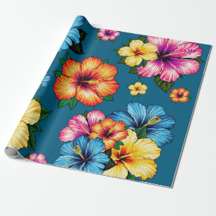 Tropischer Hibiskus Geschenkpapier