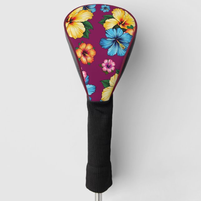 Tropischer Hibiskus Golf Headcover (Vorderseite)