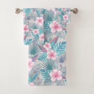 Tropischer Hibiskus Hawaii Badhandtuch Set