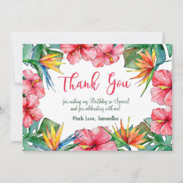 Tropischer Hibiskus Hawaiian Geburtstag Vielen Dan Dankeskarte