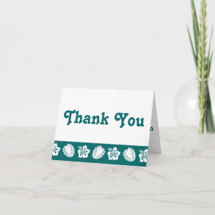 Tropischer Hibiskus im Aquamarinen Dankeschön-Card Dankeskarte