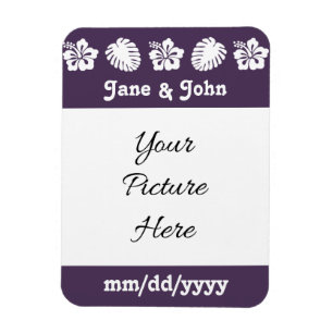 Tropischer Hibiskus in Lila Save-the-Date Magnet