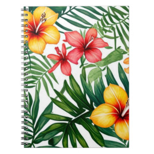 Tropischer Hibiskus-Jungle-Notebook Notizblock