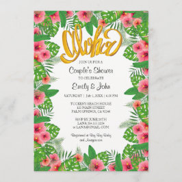 Tropischer Hibiskus Luau Couple's Dusche Einladung