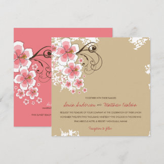 Tropischer Hibiskus Luau Pink Beach Hochzeit einla Einladung