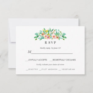Tropischer Hibiskus   LUAU Wedding RSVP Essenswahl