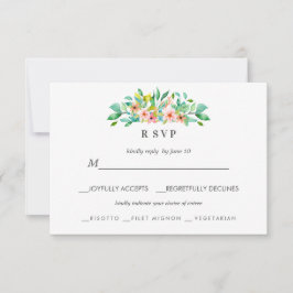 Tropischer Hibiskus | LUAU Wedding RSVP Essenswahl Karte