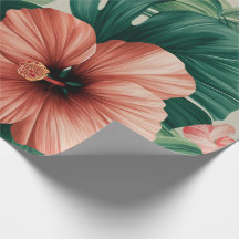 Tropischer Hibiskus & Monstera