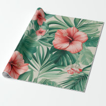 Tropischer Hibiskus & Monstera