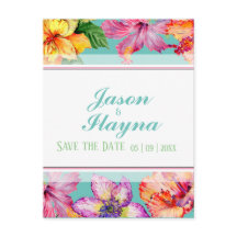 Tropischer Hibiskus Save the Date