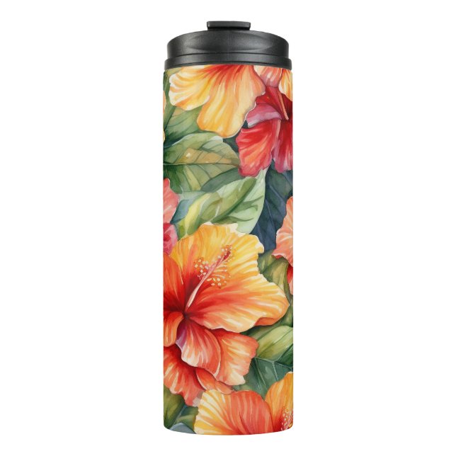 TROPISCHER HIBISKUS THERMOSBECHER (Vorderseite)