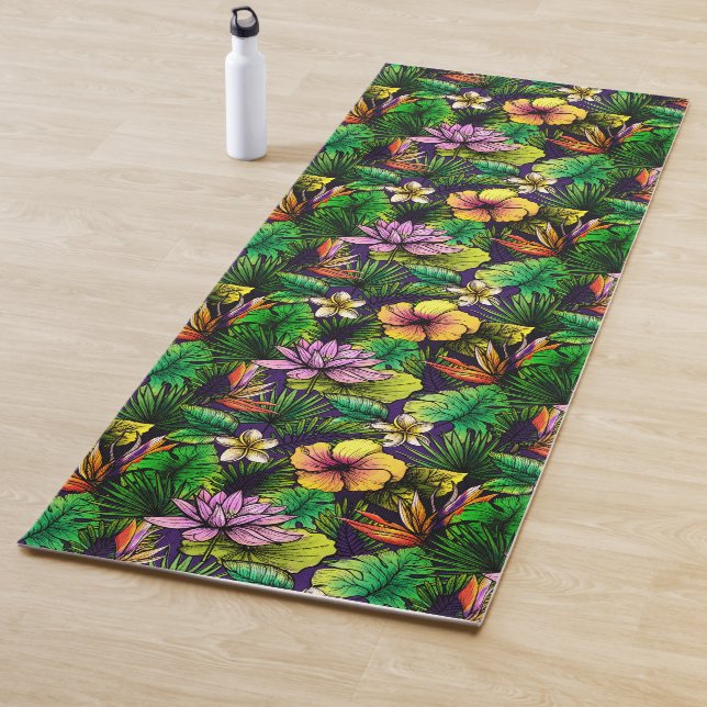 Tropischer Hibiskus Yogamatte (Beispiel)
