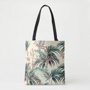 Tropischer Hintergrund mit Dschungel-Pflanze. Naht Tasche