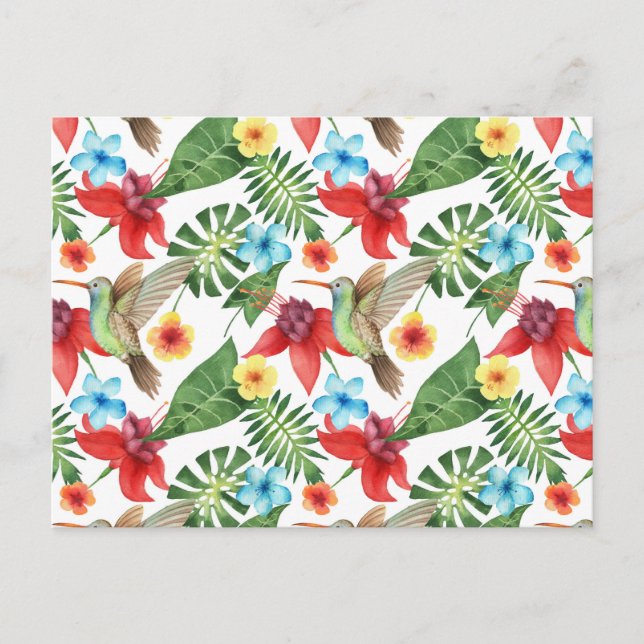 Tropischer Hummingvogel 2 Postkarte (Vorderseite)