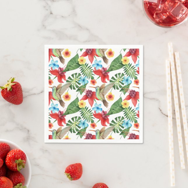 Tropischer Hummingvogel Serviette (Beispiel)