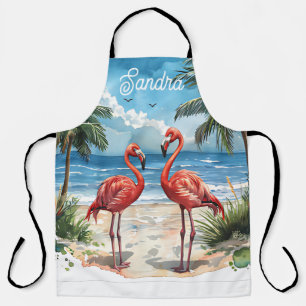 Tropischer Insel Flamingo Schürze