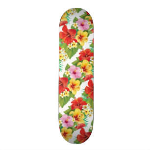 Tropischer Insel-Hibiskus Skateboard