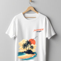 Tropischer Insel-Sonnenuntergang Sommerflucht