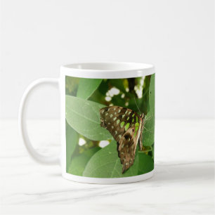 Tropischer Irisierender Grüner Schmetterlingsbeche Kaffeetasse