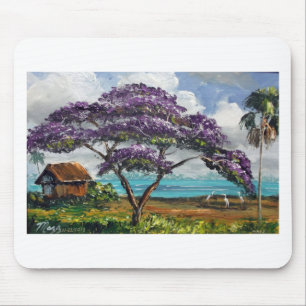 Tropischer Jacaranda Mousepad