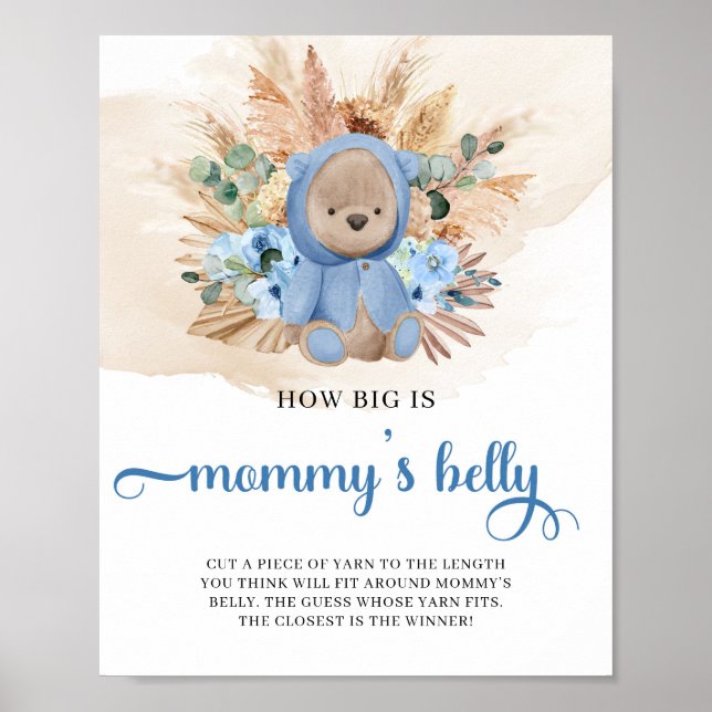 Tropischer Junge Teddy Bär Wie groß ist Mama's Bau Poster (Vorne)