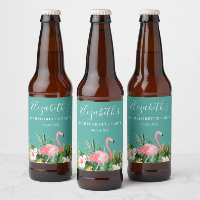 Tropischer Junggeselinnen-Abschied Bierflaschenetikett (Flaschen)