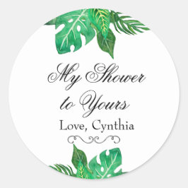 Tropischer Jungle-Liebeskleber Runder Aufkleber