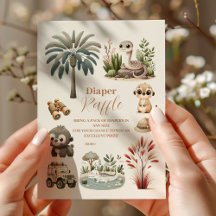 Tropischer Jungle Safari Tiere Boy Raffle Diapper