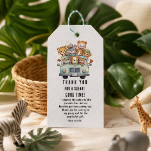 Tropischer Jungle Safari Tiere Kinderdusche Geschenkanhänger