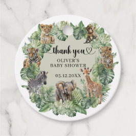 Tropischer Jungle Safari Tiere Kinderdusche Geschenkanhänger