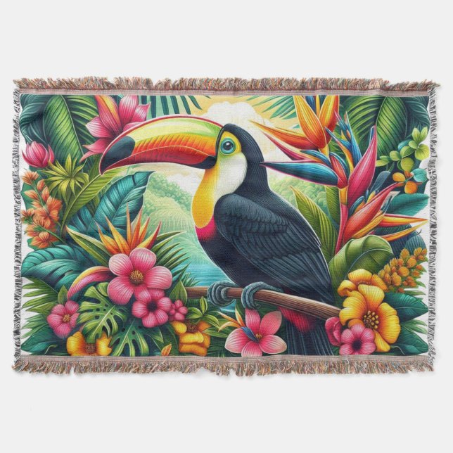 Tropischer/Jungle-Tukan-Vogel  Decke (Vorderseite)